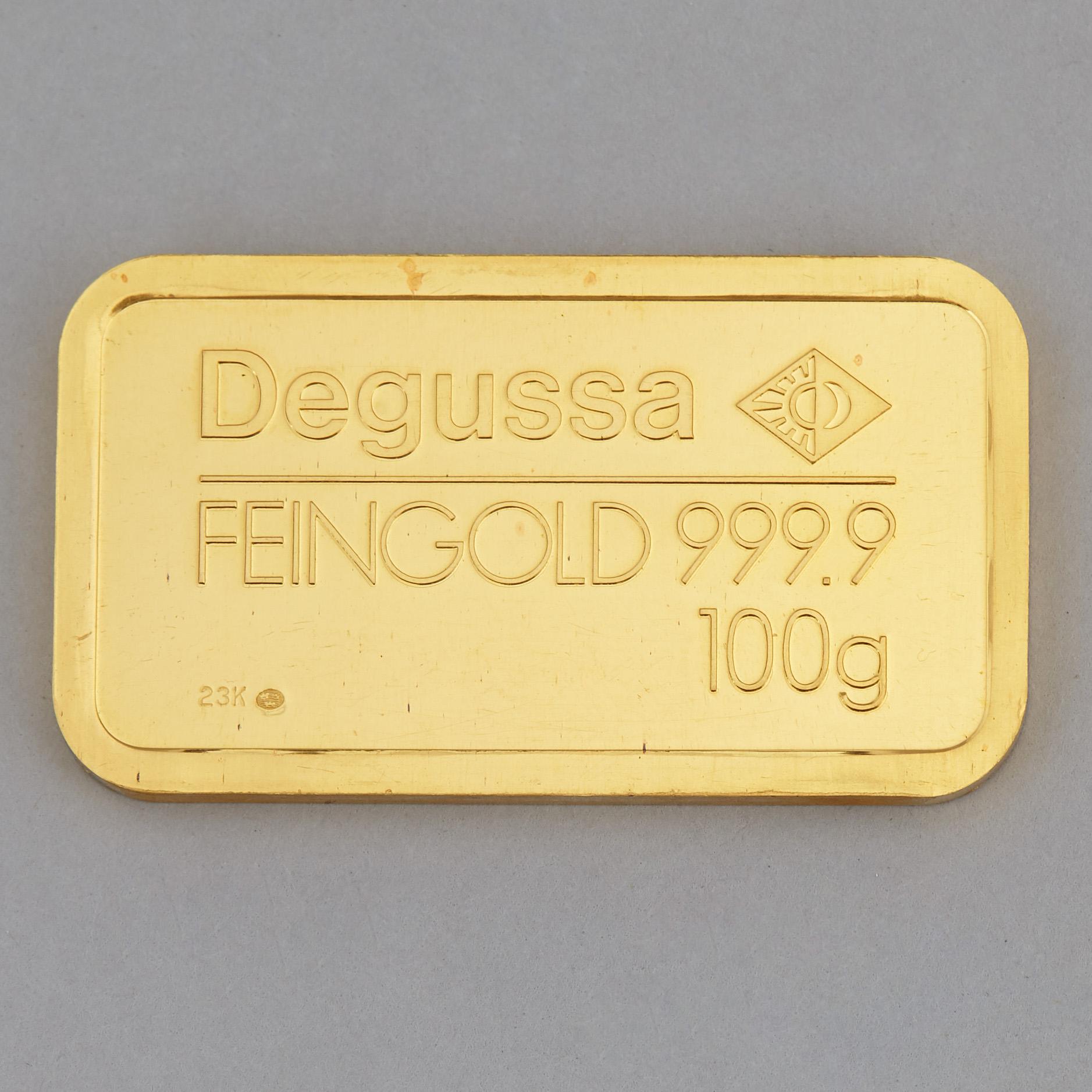 GULDTACKA, Degussa 23K, 100 gram.