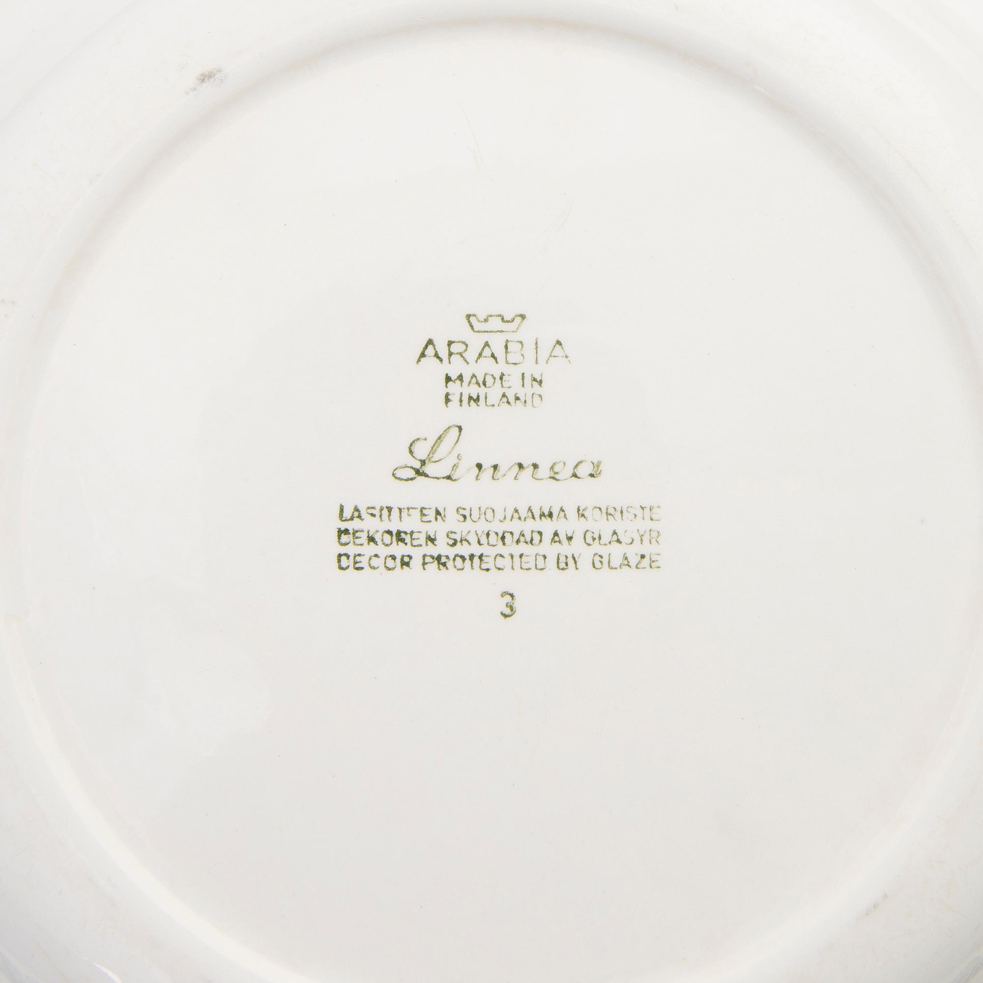 RAIJA UOSIKKINEN, SERVIS, 33 delar, "Linnea", Arabia 1954-64.