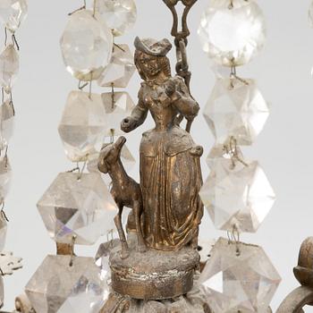 A chandelier, late 19th century.