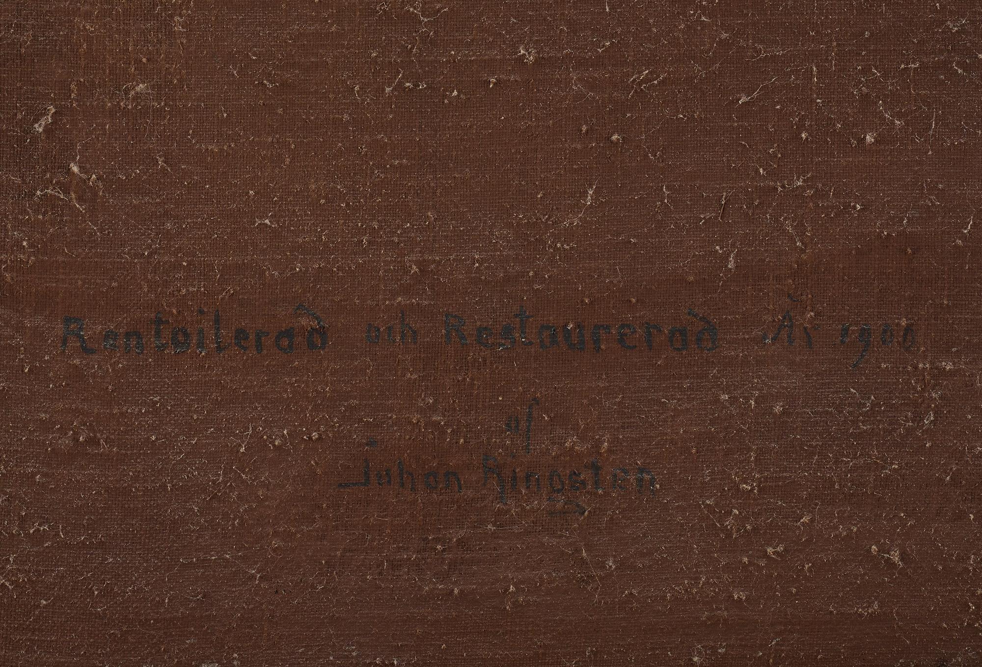 Johan Pasch Hans krets, "Stilleben med spaniel som jagar änder" ("Vattnet").