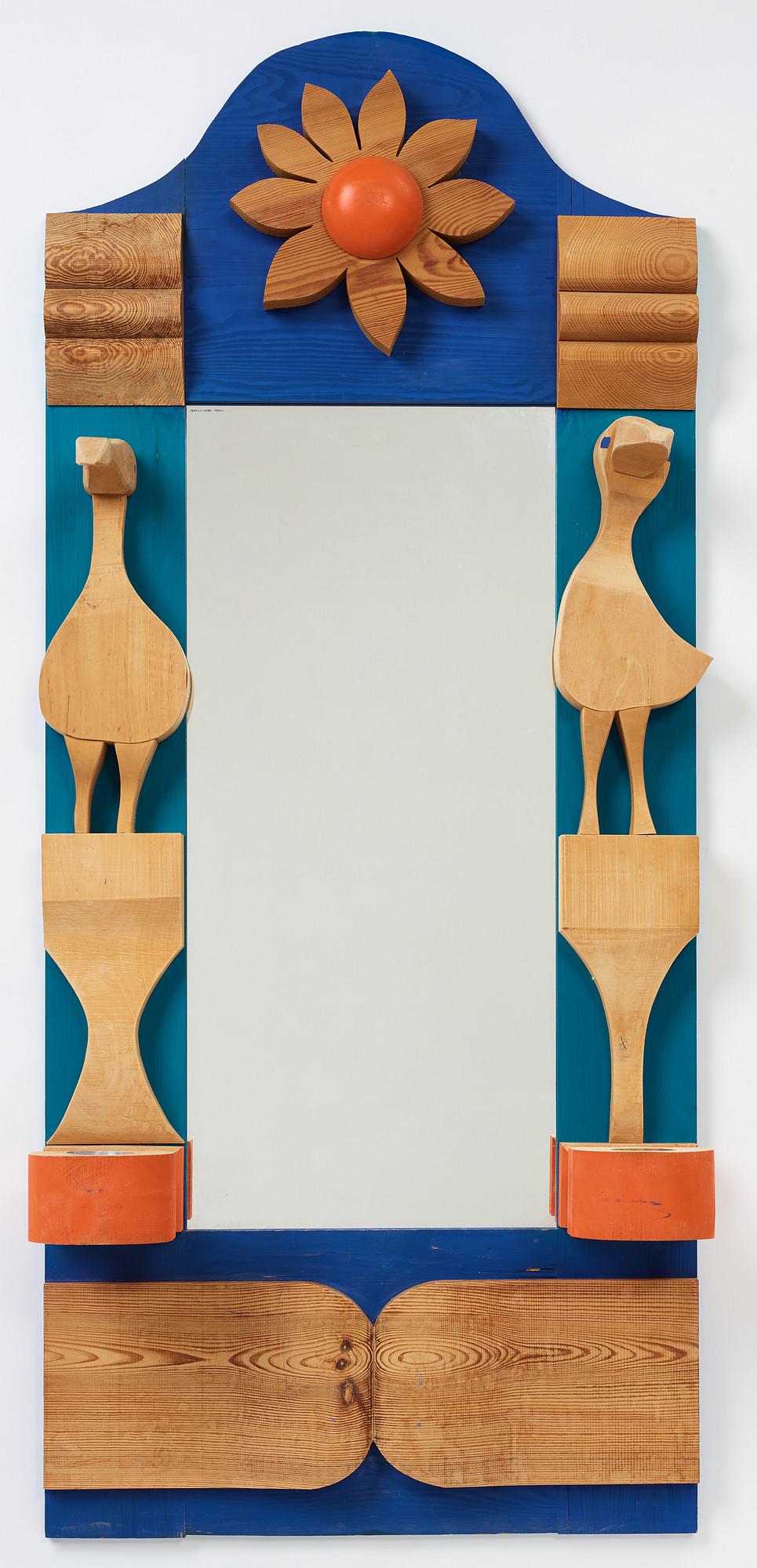 An Erik Höglund mirror and table, Eriksmåla Sweden.