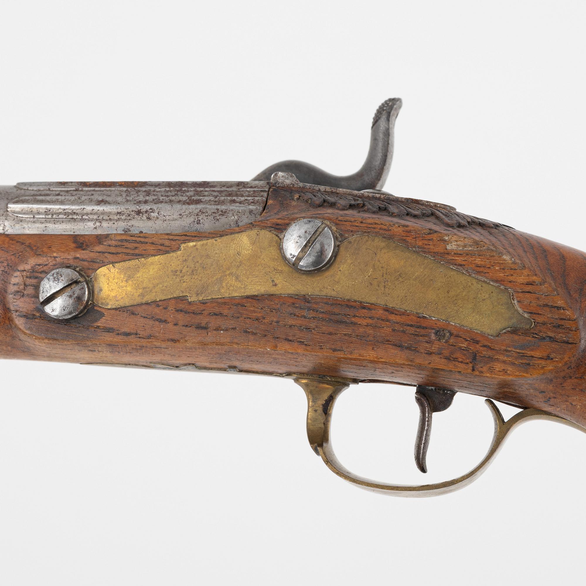 A pair of percussion pistols, Sweden, first half of the 19th Century.