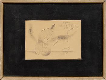 HALMSTADGRUPPEN,drawings, 2 pieces, Erik Olsson and Esaias Thorén, signed.