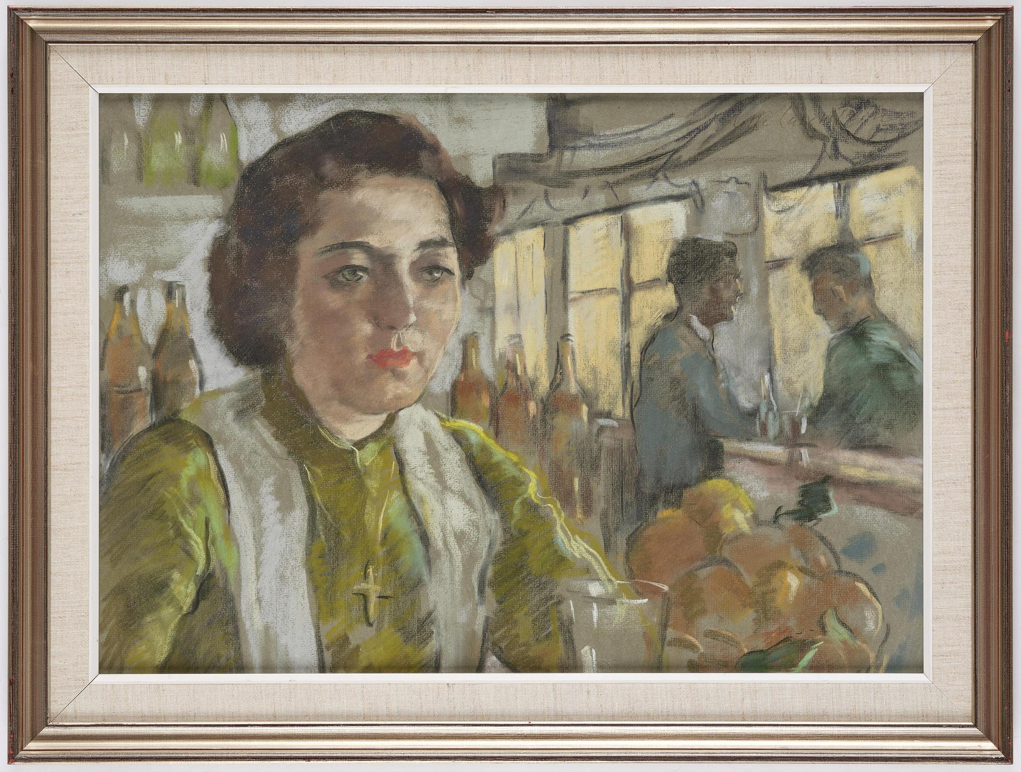 Lotte Laserstein, Portrait of a woman in a bar.