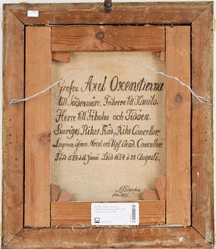 AXEL JOHAN FÄGERPLAN, sign a tergo och -dat 1859.