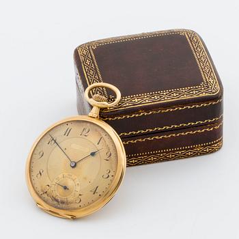 POCKET WATCH, Chronometer Maxima, 1ère qualité, 18K gold, 47 mm, case engraved.