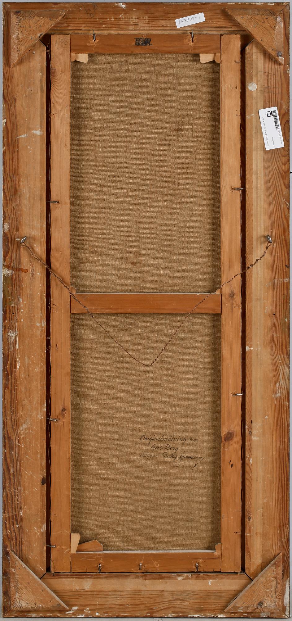 AXEL BORG, olja på duk. Sign.