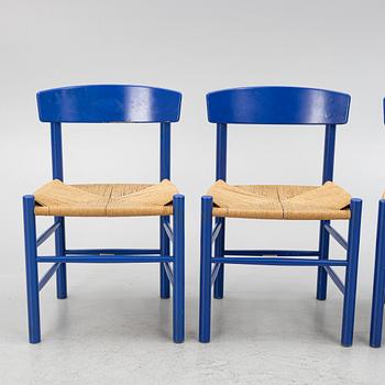 Børge Mogensen, four 'J 39' chairs, Kvist Møbler A/S, Denmark.