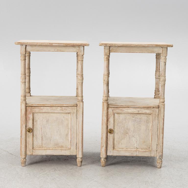A of pair late 19th century nightstands.