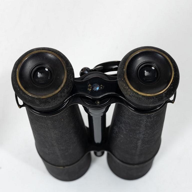 Kikare 2 st, Carl Zeiss Jena DE 10x50 samt en fransk 1800-talskikare.