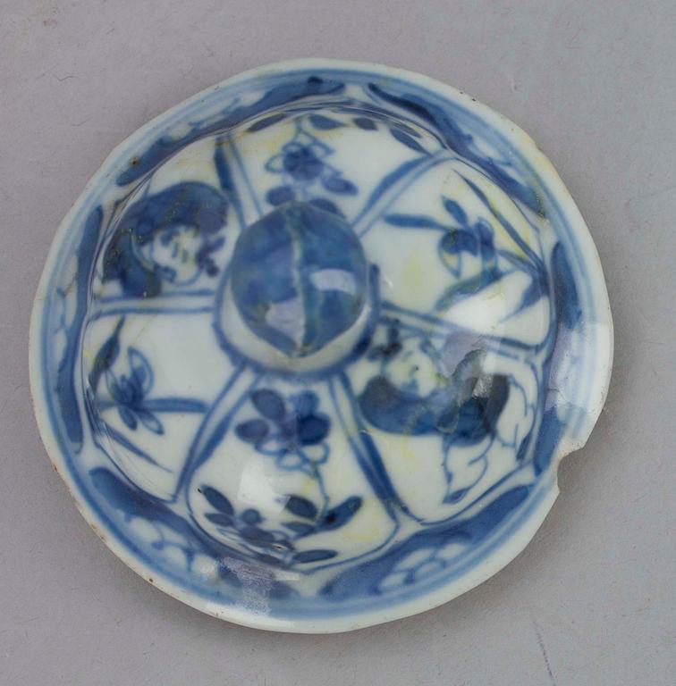 KANNA, porslin, Kangxi, tidigt 1700-tal. Kina.