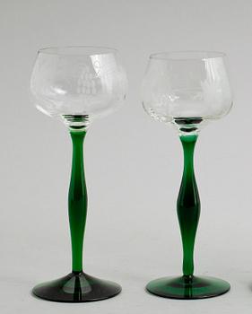 VITVINSGLAS, 17 st snarlika, 1900-talets mitt.