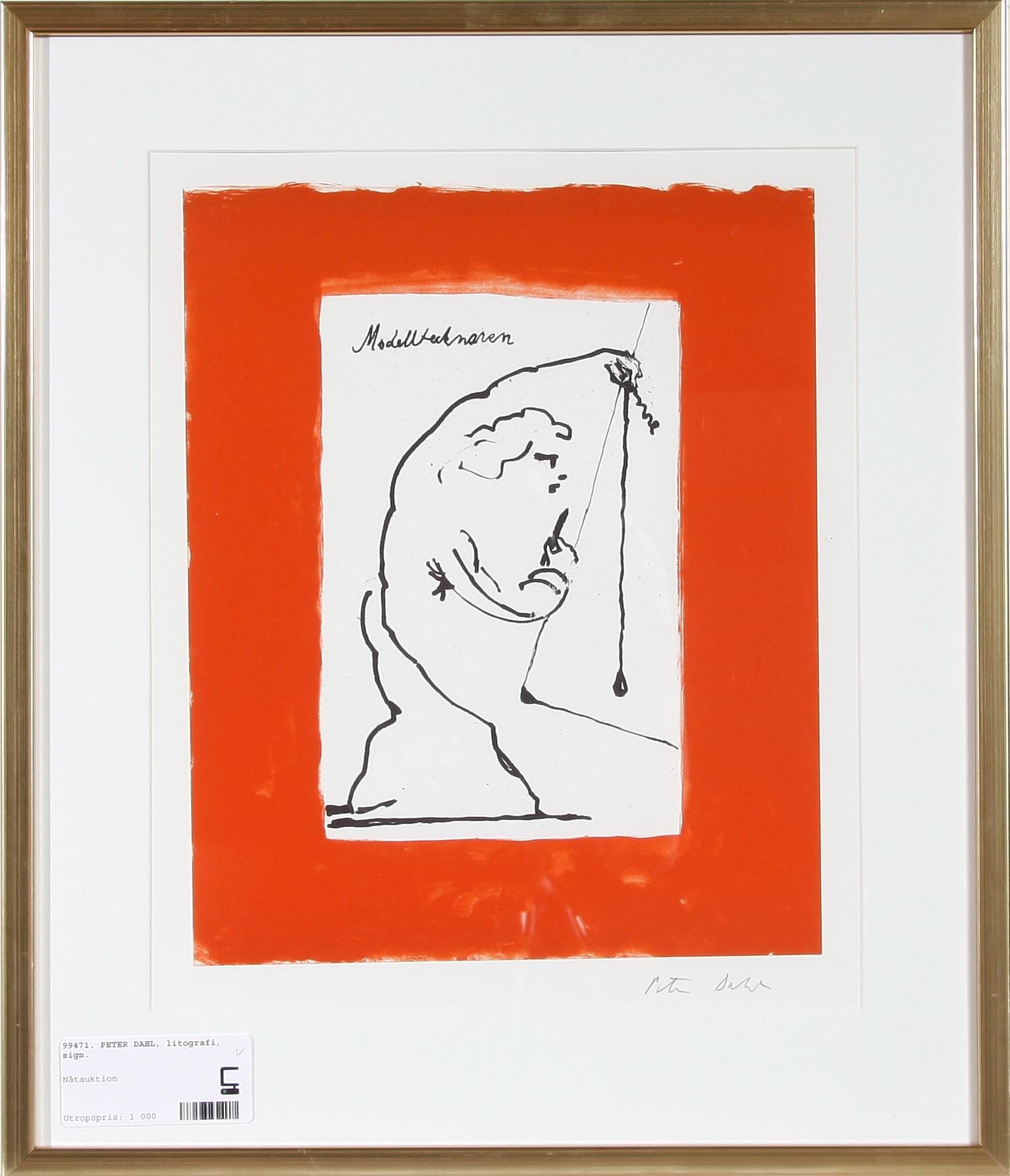 PETER DAHL, litografi, sign.