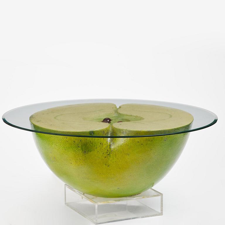 Hans Hedberg, a large faience sculpture of an apple, Biot, France.