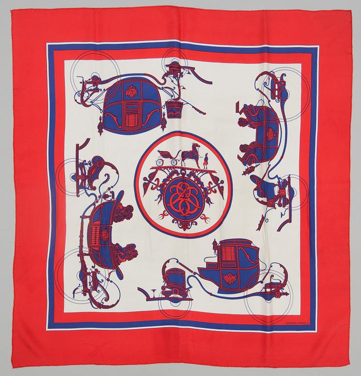 HERMÈS, scarf, "Ex-Libris".