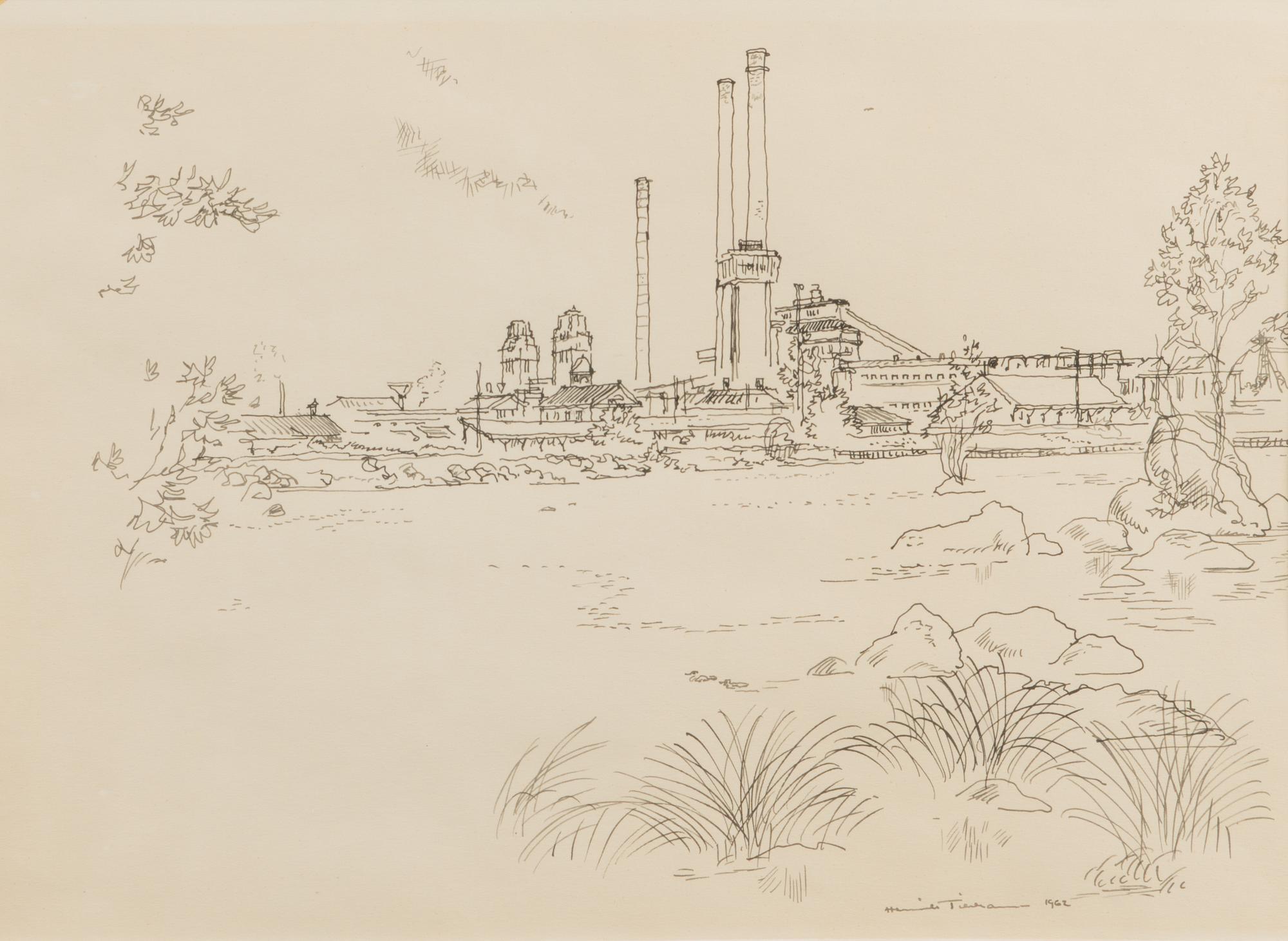 HENRIK TIKKANEN, drawing, signed and dated 1962.