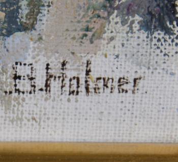 OKÄND KONSTNÄR, olja på duk. Sign B Holmer.