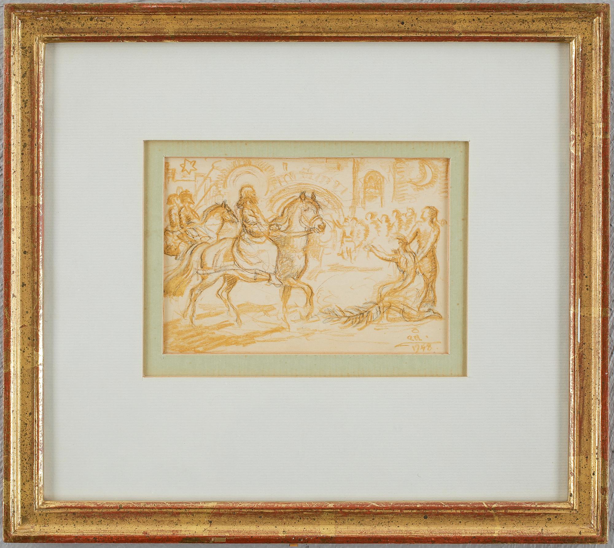 ACKE ÅSLUND, teckning, 2 st, signerade.