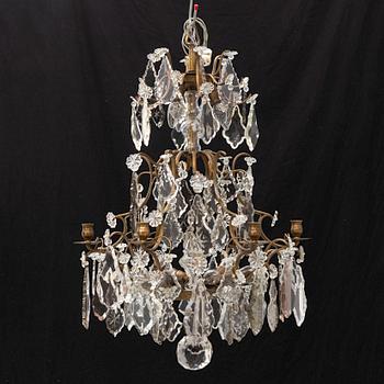 A Rococo style chandelier, first half of the 20th century.