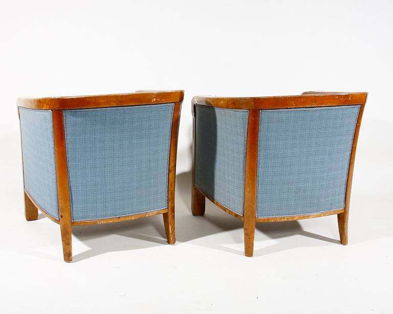 FÅTÖLJER, ett par, 1940-tal.