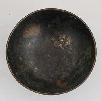 Nils Fougstedt, a bronze bowl, FAK Brons (Fabriksaktiebolaget Kronsilver), 1930's.