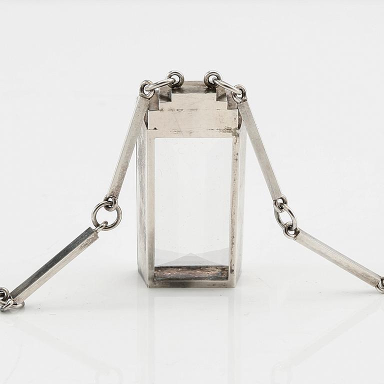 Wiwen Nilsson, collier sterlingsilver och bergkristall Lund 1944.