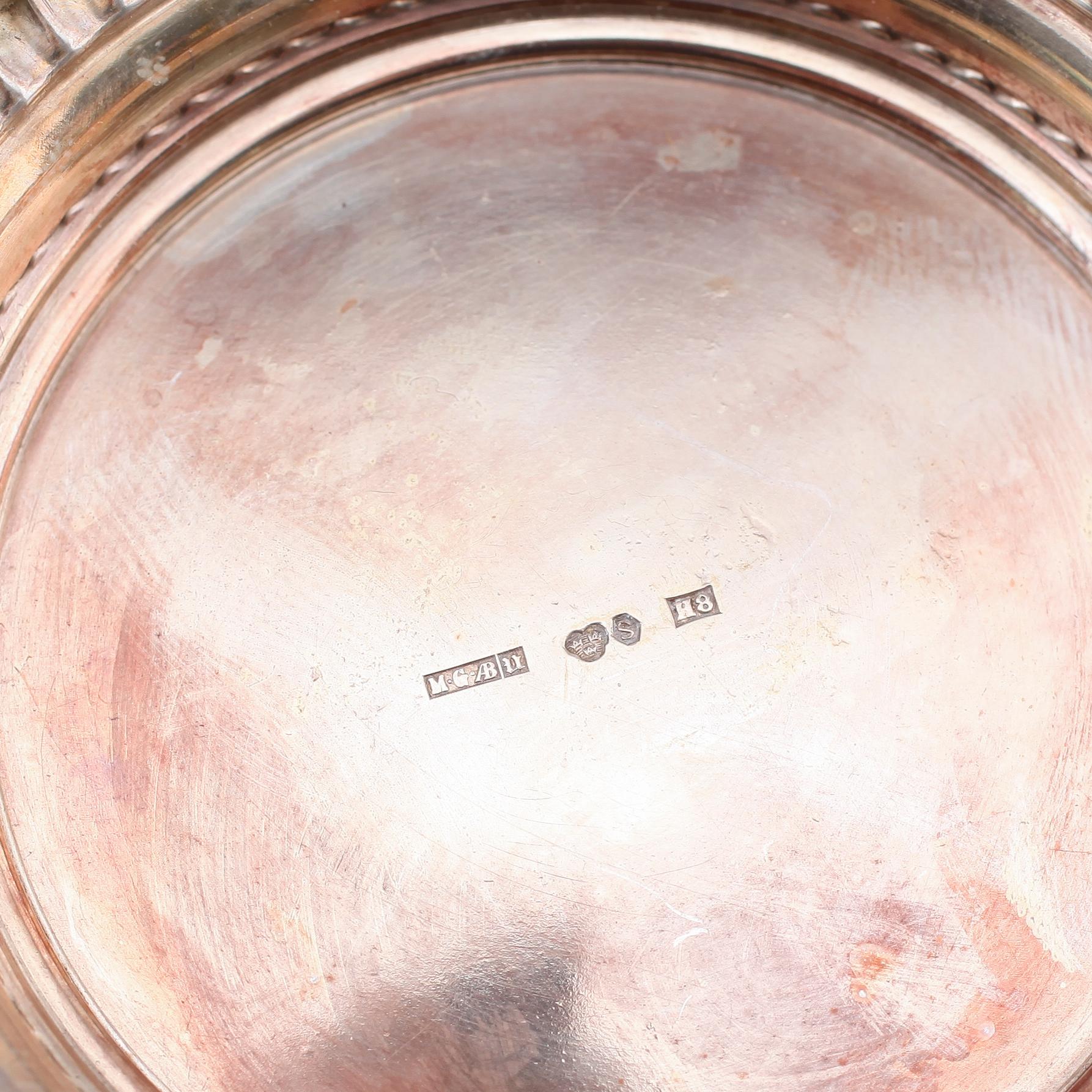 BÄGARE, 3 st, silver, 1930-tal.