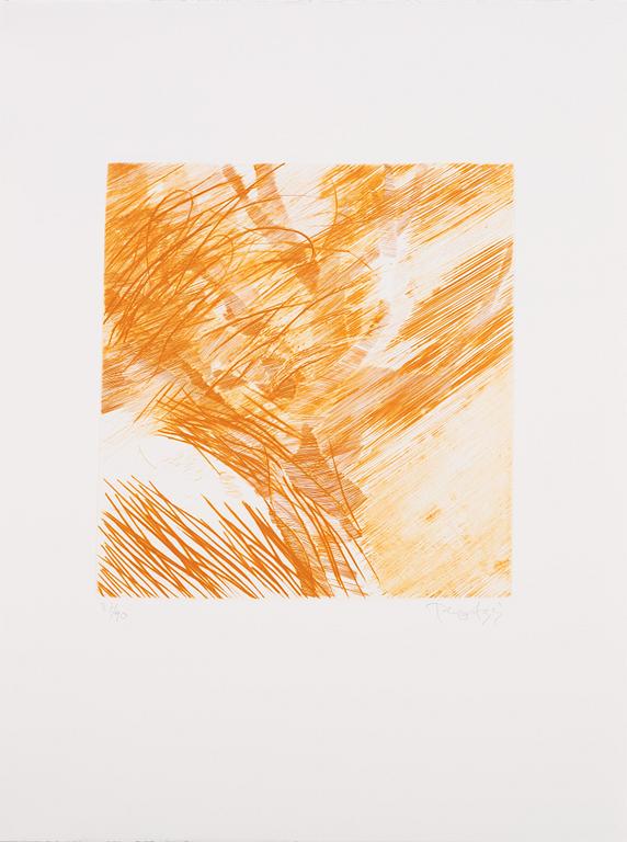 Ulf Trotzig, "King Sweeney", portfolio with nine colour etchings.