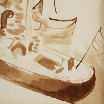 Isaac Grünewald, Motif from Skeppsbron.