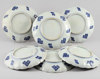 TALLRIKAR, 6 st, porslin, Japan, 1900-tal.