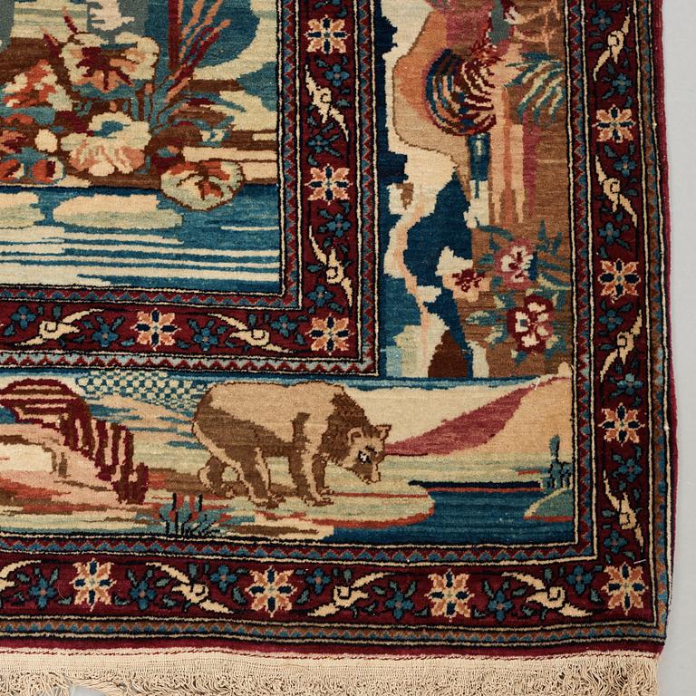 SEMIANTIK ISFAHAN FIGURAL. Möjligen Ahmad. 210 x 143,5 cm.