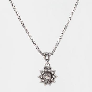 A brilliant cut diamond pendant.