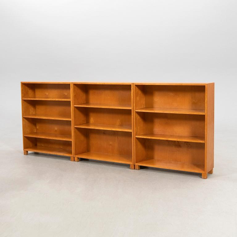 Bookcases, 3 pcs, first half of the 20th century.