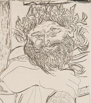 Pablo Picasso, "Bacchus et Femme de Profil".