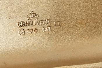 PARTI SILVER, 4 delar, b.la. C G Hallberg, Stockholm. Totalvikt 765.