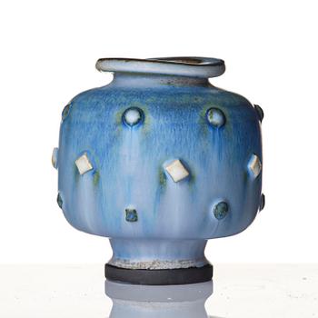 Wilhelm Kåge, a set of two stoneware vases, Gustavsberg Studio 1940s.