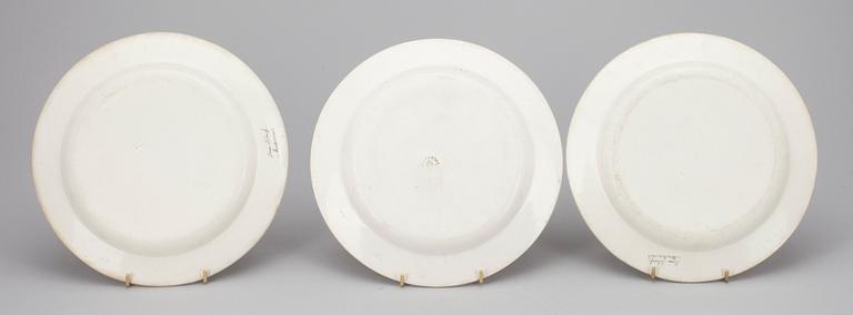 TALLRIKAR, 10+5 st, flintgods, Montereau Frankrike (1827-40).