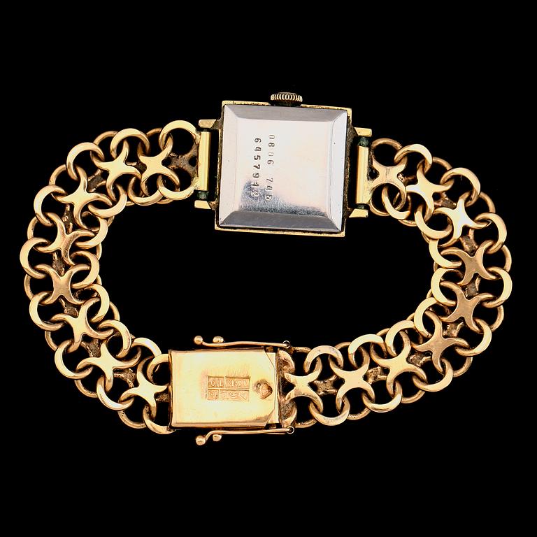 ARMBANDSUR, Certina, länk 18K guld. Total vikt ca 29 g.