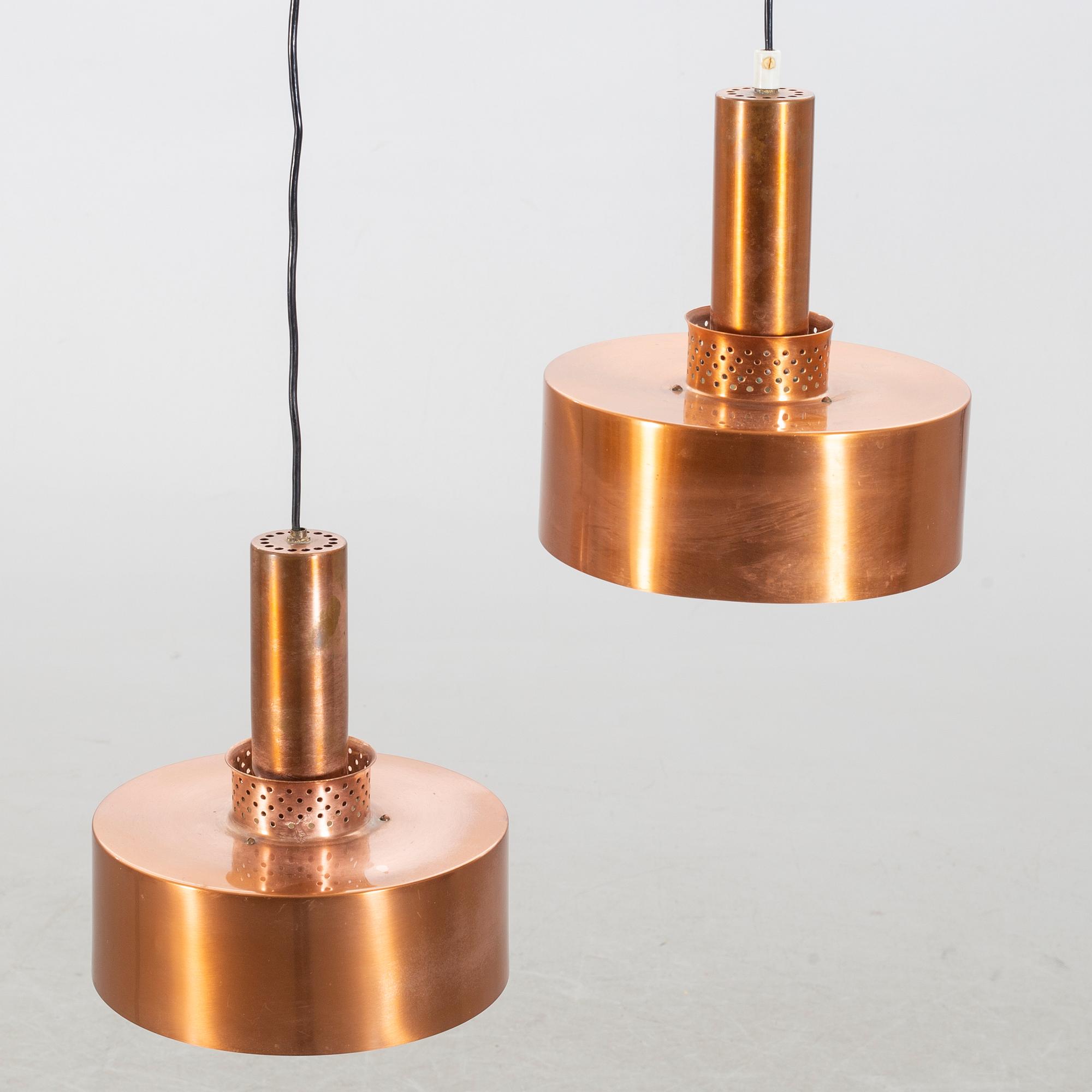HANS-AGNE JAKOBSSON, a pair of pendants, "T 293", copper.