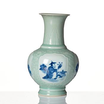 A Chinese Republic vase, with Qianlong mark.