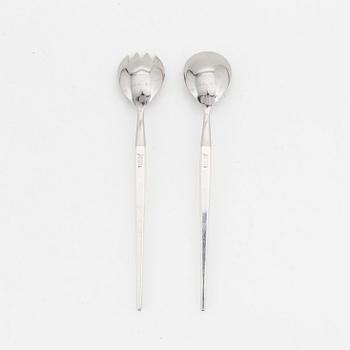 Theresia Hvorslev, sterling silver salad cutlery, 'Tradtition', MEMA, Lidköping, 1970.