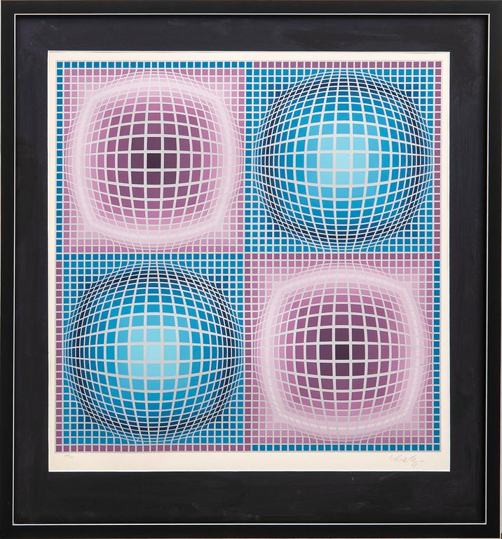 Victor Vasarely,  serigrafi signerad och numrerad 248/250.