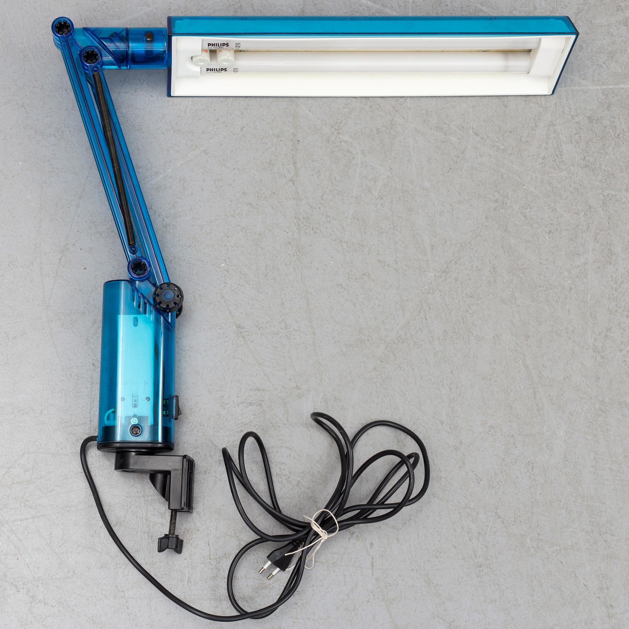 TOM AHLSTRÖM & HANS ERICH, table light, plastic, "Lucifer", A&E design, Fagerhult, designed in 1975.