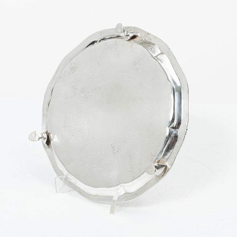 Salver, silver, London, England 1776, William Turton eller Walter Tweedie.