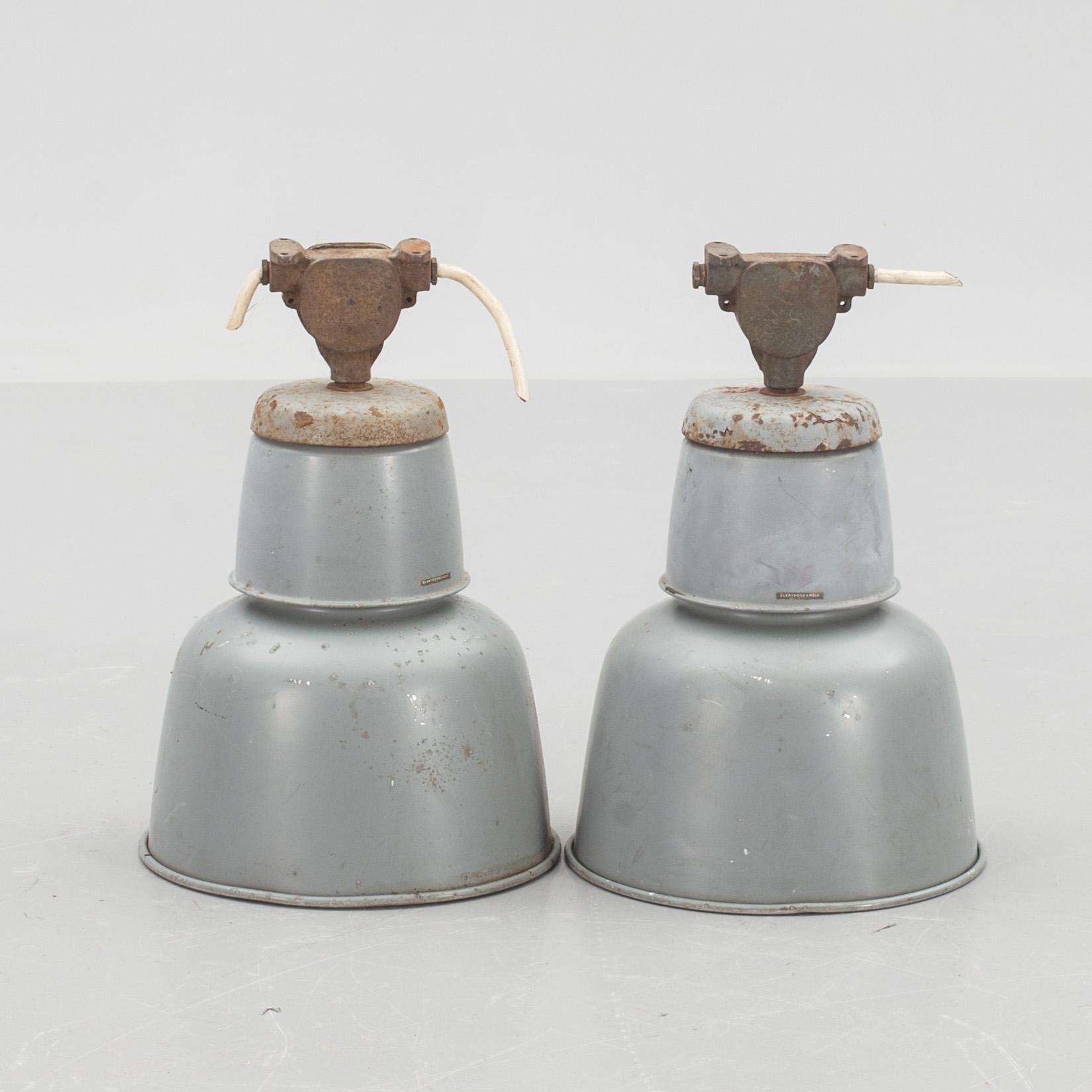 INDUSTRILAMPOR, 2 st, 1900-tal.