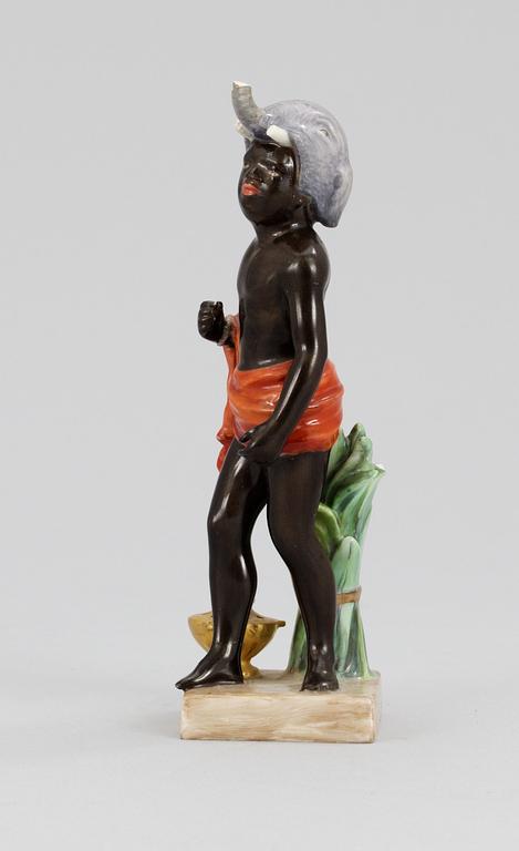 A CREAMWARE FIGURE. Royal Copenhagen, 19th Century.
