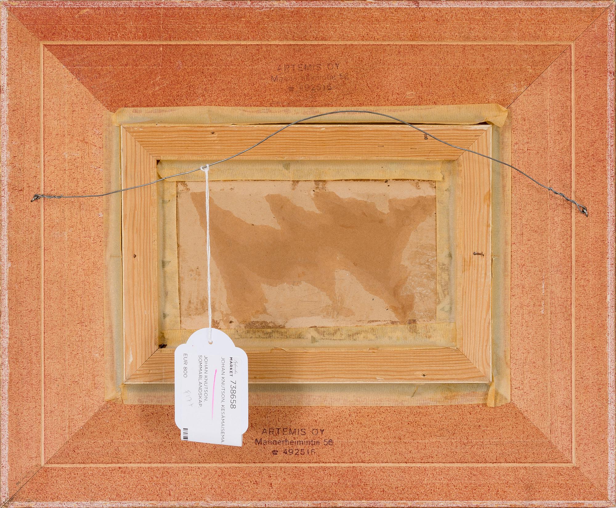 JOHAN KNUTSON, SUMMER LANDSCAPE.