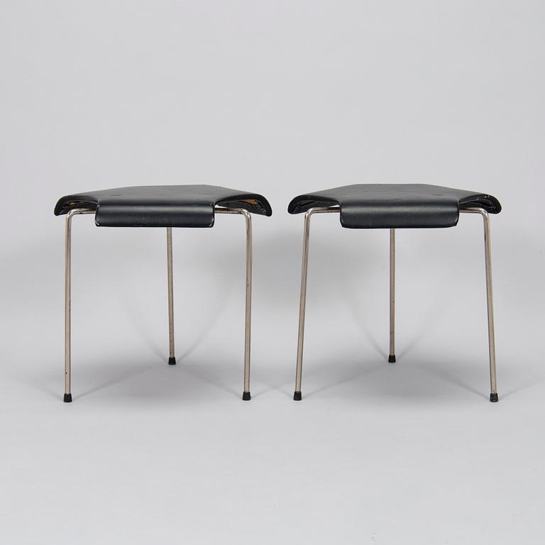 Rolf Erik Nyman, four 1950s model 47 stools for Sope Kaluste Oy.