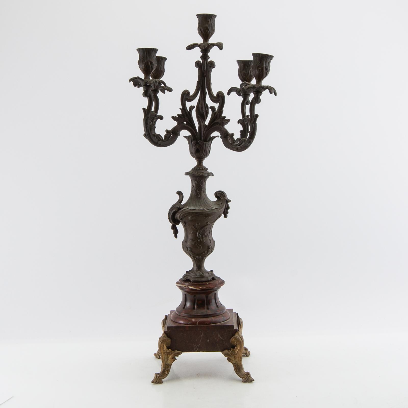 Candelabrum Louis XV style, circa 1900.