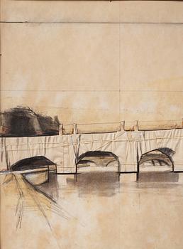 Christo & Jeanne-Claude, "The Pont Neuf Wrapped (Project for Pont Neuf – Paris)".